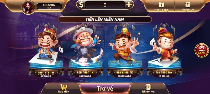 sảnh game bài tiến lên miền nam tdtc