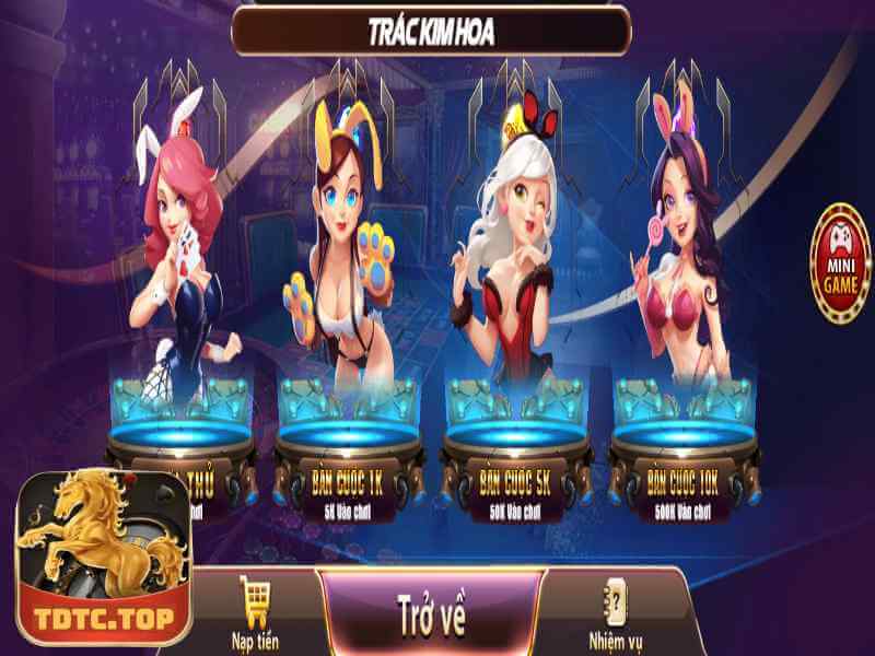 TDTC game hướng dẫn chơi trác kim hoa kiếm tiền